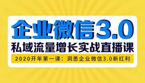 企业微信3.0，私域流量增长实战直播课：洞悉企业微信3.0新红利