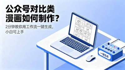 公众号对比类漫画如何制作？2分钟教你用工作流一键生成，小白可上手