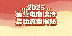 2025小红书运营电商课：新手实战＋冷启动＋流量揭秘
