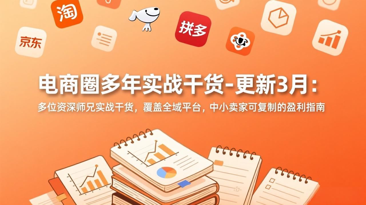电商圈多年实战干货-更新3月：多位资深师兄实战干货，覆盖全域平台，中小卖家可复制的盈利指南