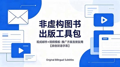 想出版非虚构图书？这工具包给现成邮件 + 视频，连推广都能抄作业【原创双语字幕】