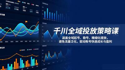 老九千川全域投放策略课：涵盖全域起号、稳号、精细化投放，避免流量泛化，驱动账号快速成长与盈利