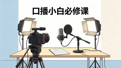 口播小白必修课：录像收音灯光设备+脚本撰写，搭专业级录制场景