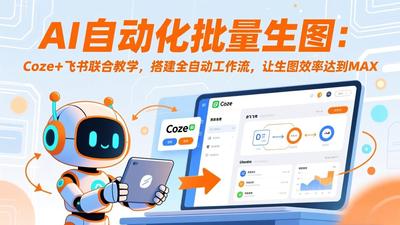 AI自动化批量生图：Coze+飞书联合教学，搭建全自动工作流，让生图效率达到MAX