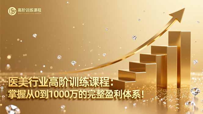 医美行业高阶训练课程：掌握从0到1000万的完整盈利体系