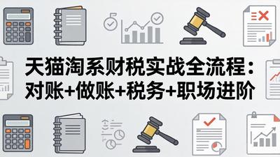 天猫淘系财税实战全流程：对账+做账+税务+职场进阶，手把手吃透平台财税每一环